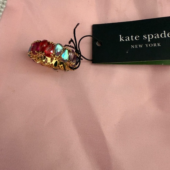Kate Spade Shine me Up Gold Ring with Multicolor Stones - Picture 4 of 9
